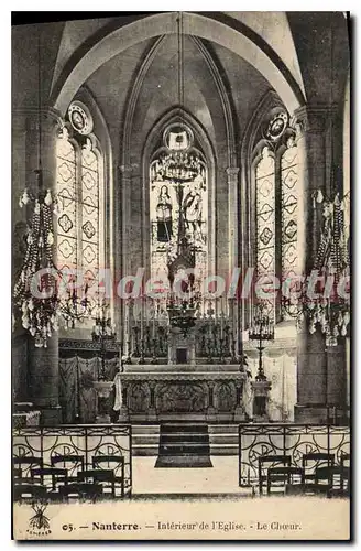 Cartes postales Nanterre Interieur de l'Eglise Le Choeur