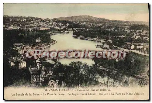 Cartes postales Saint Cloud Panorama pris de Bellevue