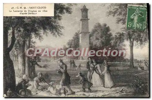 Ansichtskarte AK Saint Cloud La Lanterne de Diogene en 1820 d'apres Develly