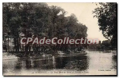 Ansichtskarte AK Suresnes Le Petit Bras de Seine et L'Ile de la Folie