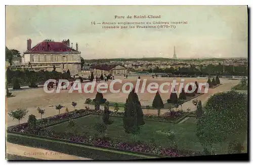 Ansichtskarte AK Parc de Saint Cloud Ancien emplacement du Chateau imperial incendie par les Prussiens (1870 71)