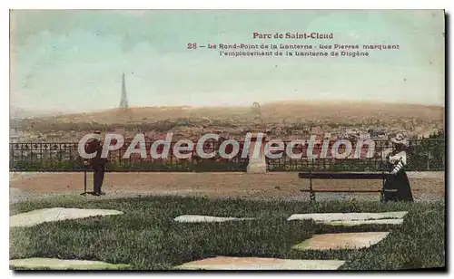 Cartes postales Parc de Saint Cloud Le Rond Point de la Lanterne Les pierres marquant l'emplacement de la Lanter