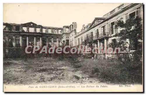 Cartes postales Parc de Saint Cloud Les Ruines du Palais