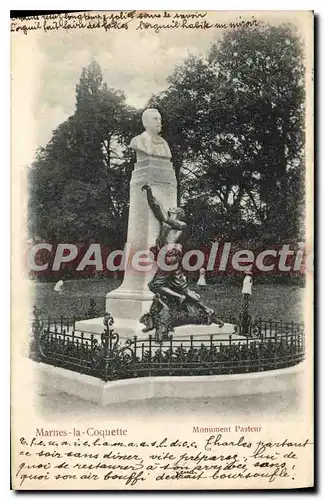 Cartes postales Marnes la Coquette Monument Pasteur