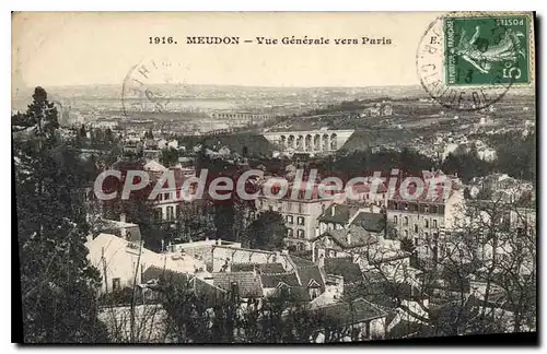 Ansichtskarte AK Meudon Vue generale vers Paris