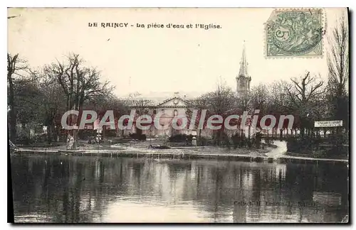 Ansichtskarte AK Le Raincy La piece d'eau et l'Eglise