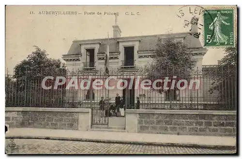 Cartes postales Aubervilliers Poste de Police