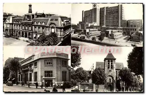 Cartes postales Clichy (Seine) La Mairie L'Hopital Beaujon la Poste et l'Eglise St Vincent de Paul