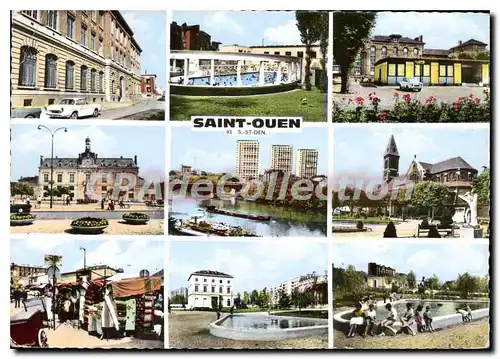 Moderne Karte Saint Ouen Divers aspects de la ville