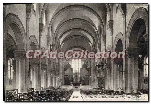 Cartes postales St Mande Interieur de l'Eglise