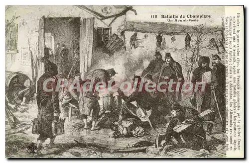 Cartes postales Bataille de Champigny Un avant poste