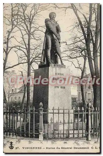 Ansichtskarte AK Vincennes Statue du General Daumesnil