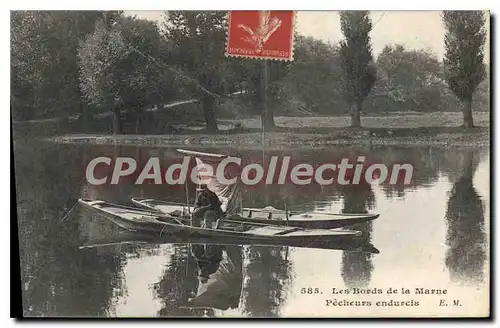 Cartes postales Les Bords de la Marne Pecheurs endurcis