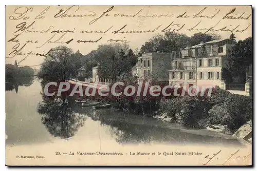 Cartes postales La Varenne Chennevieres La Marne et le Quai Saint Hilaire