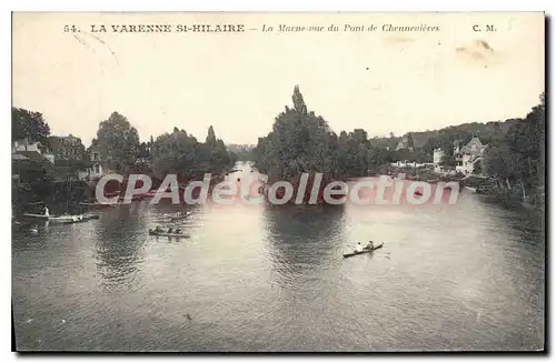 Ansichtskarte AK La Varenne St Hilaire La Marne vue du Pont de Chennevieres