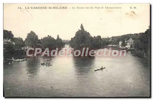 Cartes postales La Varenne St Hilaire La Marne vue du Pont de Chennevieres