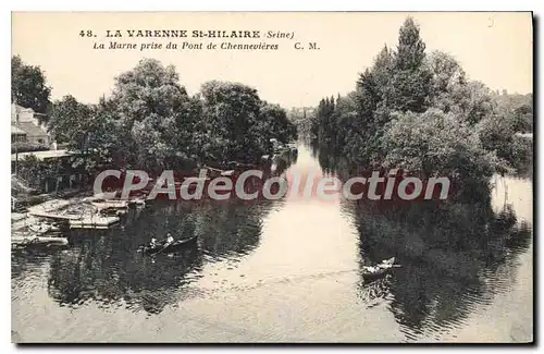 Cartes postales La Varenne St Hilaire La Marne prise du Pont de Chennevieres