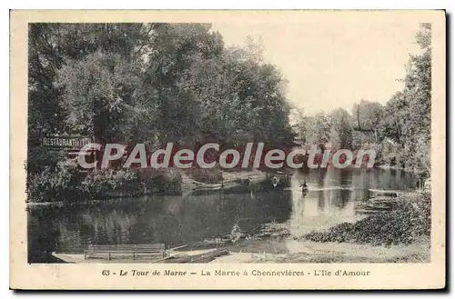 Ansichtskarte AK Le tour de Marne La Marne a Chennevieres L'ile d'Amour