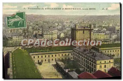 Cartes postales Panorama de Vincennes et Montreuil sous Bois
