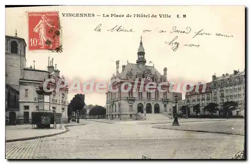 Cartes postales Vincennes La Place de l'Hotel de Ville
