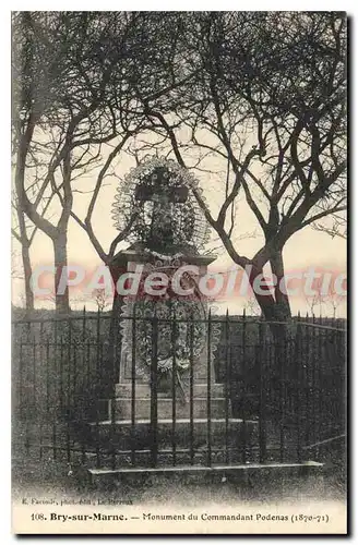 Cartes postales Bry sur Marne Monument du Commandant Podenas