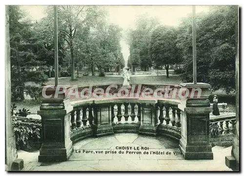 Cartes postales Choisy le Roi Le Parc vue prise du Perron de l'Hotel de Ville