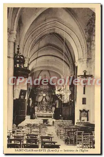 Cartes postales Saint Clair sur Epte Interieur de l'Eglise