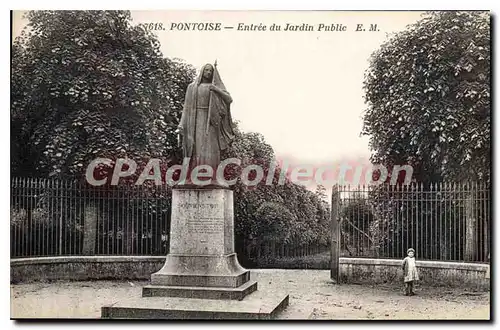 Cartes postales Pontoise Entree du Jardin Public