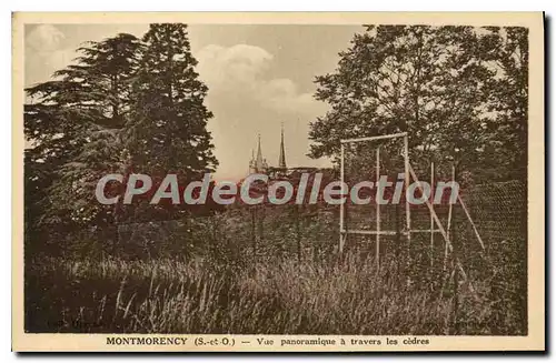 Cartes postales Montmorency Vue panoramique a travers les cedres