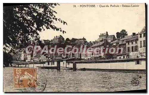 Cartes postales Pontoise Quai du Pothuis Bateau Lavoir