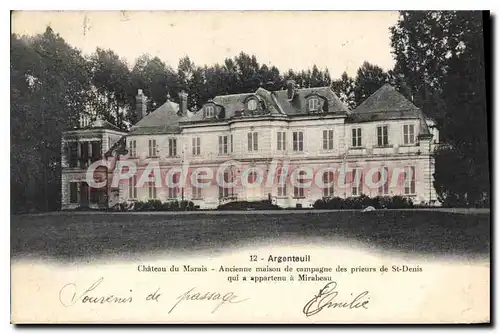 Cartes postales Argenteuil Chateau du Marais
