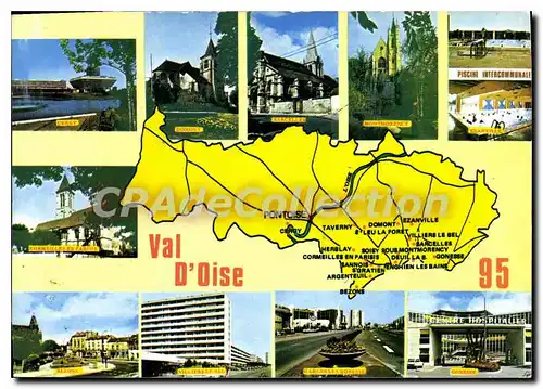 Cartes postales moderne Val d'Oise Cergy Domont Sarcelles Ezanville Gonesse Bezons Garges les Gonesse Cormeilles