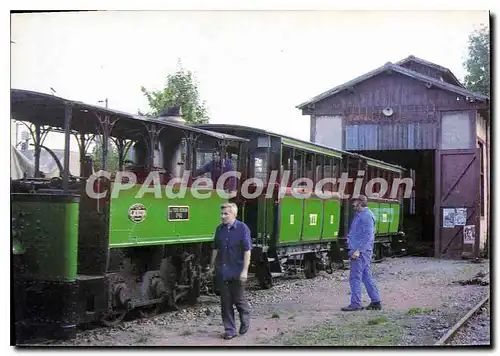 Moderne Karte Musee des Transports de la Vallee du Sausseron gare de Valmondois locomotive train