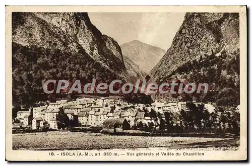 Cartes postales Isola Vue generale et Vallee du Chastillon