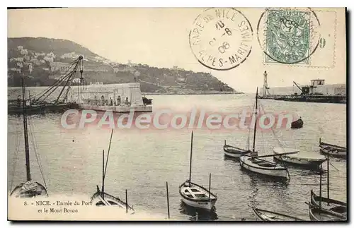 Cartes postales Nice Entree du Port et le Mont Boron