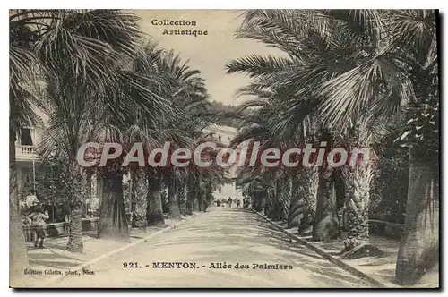 Ansichtskarte AK Menton Allee des Palmiers