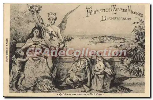 Cartes postales f�d�ration des �uvres ni�oises de bienfaisance