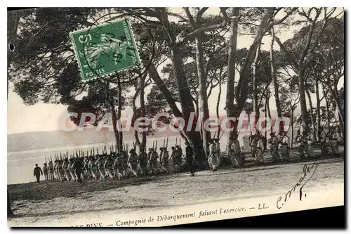 Cartes postales Juan les pins compagnie de d�barquement faisant l'exercice