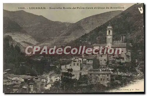 Cartes postales Luceram Nouvelle Route de Peira Cava et Cime du Rocaillon