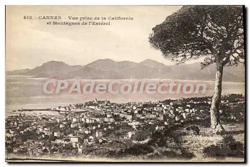 Cartes postales Cannes Vue prise de la Californie et Montagnes de l'Esterel