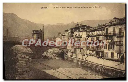 Ansichtskarte AK Sospel Le vieux pont et les vieilles maisons sur la Bevora