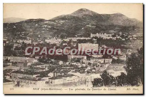 Cartes postales Nice Vue generale Le Quartier de Cimiez