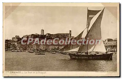 Cartes postales Cannes Le Port et le Suquet