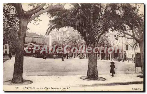 Cartes postales Antibes La Place Nationale