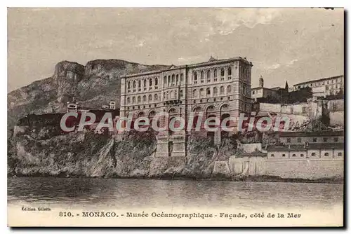 Ansichtskarte AK Monaco Musee Oceanographique Facade cote de la Mer