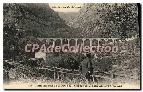 Ansichtskarte AK Ligne du Sud de la France Gorges et Viaduc du Loup