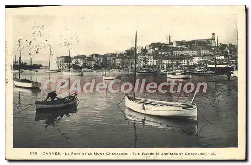 Cartes postales Cannes Le Port et le Mont Chevalier