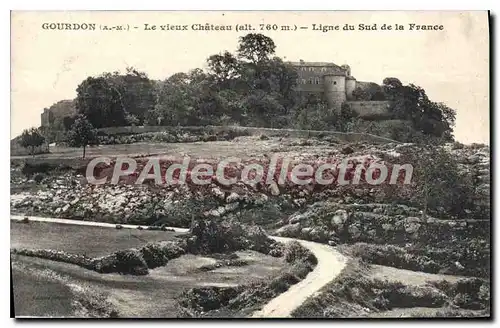 Ansichtskarte AK Gourdon Le Vieux Chateau Ligne du Sud de la France