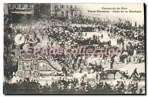 Cartes postales Carnaval de Nice Place Massena Char de la Musique