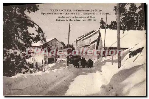 Ansichtskarte AK Peira Cava Environs de Nice Sports d'Hiver Entree du Village